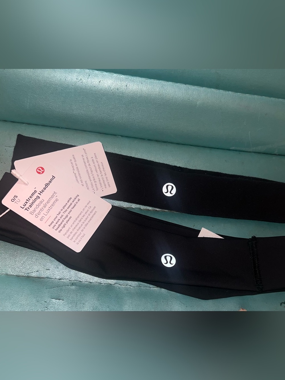 Lululemon Black Logo Headband Set